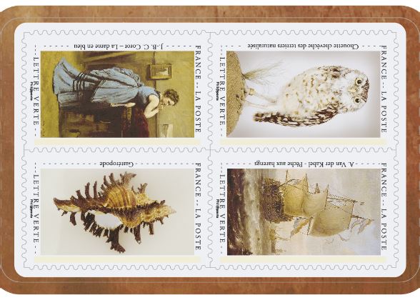 Carnet 9 timbres - Chouette - Lettre verte suivie - La Poste
