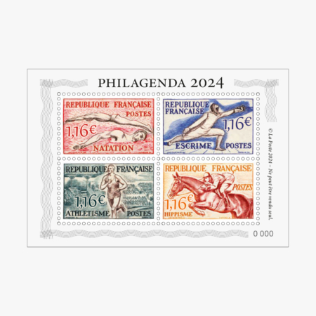 Bloc 1 timbre - Carte postale en France - Lettre internationale - La Poste